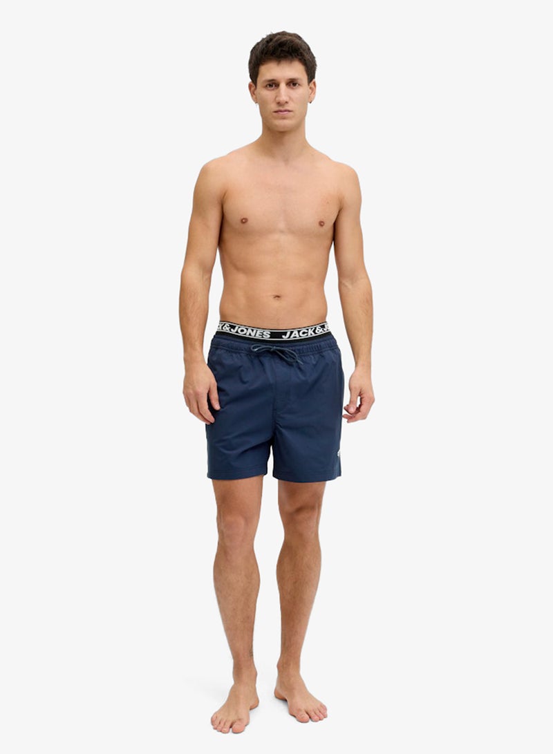 JACK & JONES Logo Drawstring Swim Shorts - Image 4